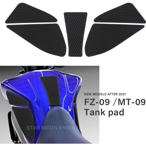 For Yamaha MT-09 MT 09 MT09 FZ-09 FZ09 FZ 2021 - Motorcycle Non-slip Side Fuel Tank Stickers Waterproof Pad Rubber Sticker