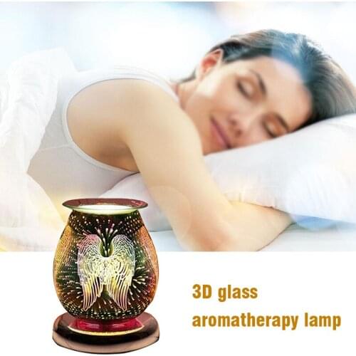 Home Decor 3D Glass Firework Light For Smell Removing Aromatherapy Electric Wax Melt Oil Burner Aroma Lamp Christmas Gift