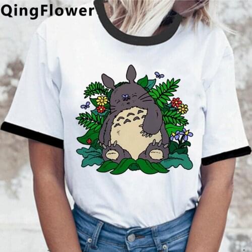 Miyazaki Hayao Totoro Studio Ghibli tshirt women couple aesthetic ulzzang t-shirt top tees aesthetic harajuku