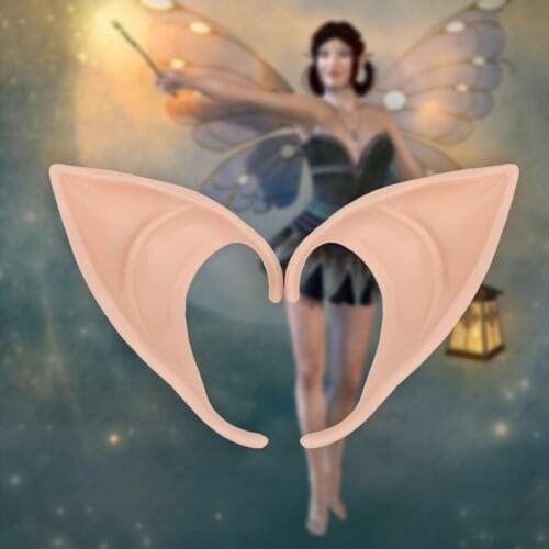 Halloween False Ears Props Elven Fairy Angel Dress Up Soft Harmless 1Pair Latex Elf Ears Cosplay High Simulation