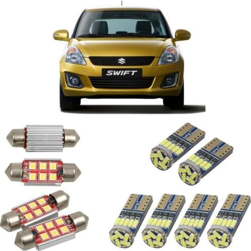 Interior led Car lights For suzuki swift 3 fz nz hatchback mz ez hatchback car accessories License Plate Light 6pc