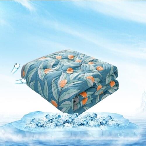 Summer Cooling Quilt Double Side Blanket Lightweight Breathable Jersey Cotton Quilt Bed Cover Cool on Summer Nights Comforter