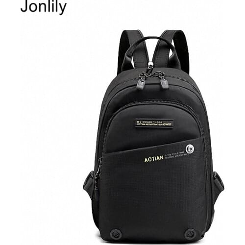 Jonlily Mens Nylon Mini Backpack Fashion Male Shoulder Bag Casual Chest Bag City Bag Teens Daybag Purse -KG512