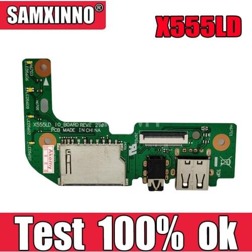 Original for ASUS X555 X555L X555LA X555LD IO USB Audio Jack SD Card Reader Board rev 2.0