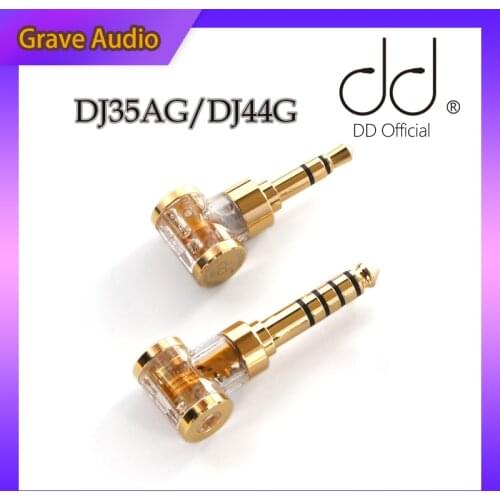 DD ddHiFi DJ35AG/ DJ44AG 2.5mm Balanced Female to 3.5mm / 4.4mm Male Headphone Jack Adapter, Audio Converter for Earphone / DAP