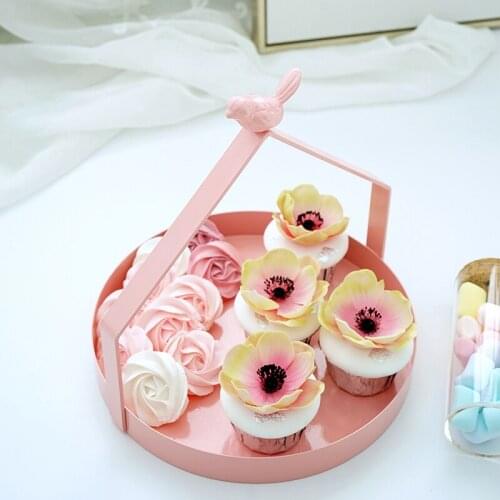 Bird Type Portable Cake Stands Home Table Storage Wedding Pink Cupcake Plates Dessert Display Tray for Baking Coffee Shop