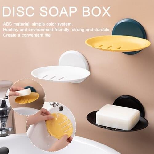 Bathroom Soap Rack Soap Storage Shelves Rack Bathroom Shower Soap Holder Case Plate Tray Container Suction Soap Box Storage Dish