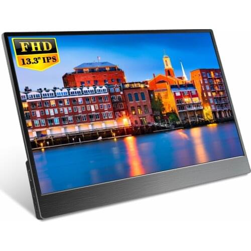 UPERFECT Portable Monitor Full HD 1080P IPS 13.3 Inch Screen Built-in Dual Speakers Computer Gaming Display with HDMI PD Type-C