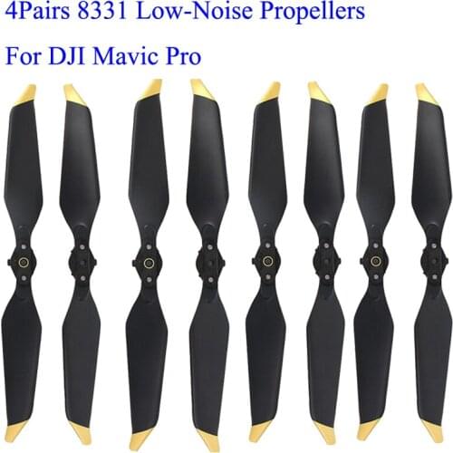 4 Pairs 8PCS DJI Mavic Pro Platinum 8331 Low Noise Quick-Release Propellers (Golden/Silver ) for DJI Mavic Pro Accessories