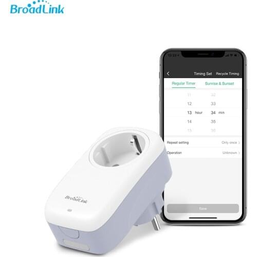 BroadLink SP4 Wifi Smart Plug Socket EU 16A Voice control by Alexa and Google Home for Smart Home solution remote control