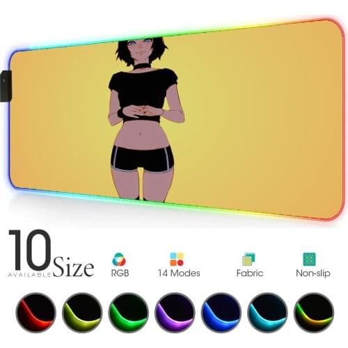 RGB Mouse Pad Black Gamer Accessories Life Large LED MousePad XL Gaming Desk Mats 90x40cm/80x30cm PC Desk Play Mat with Backlit