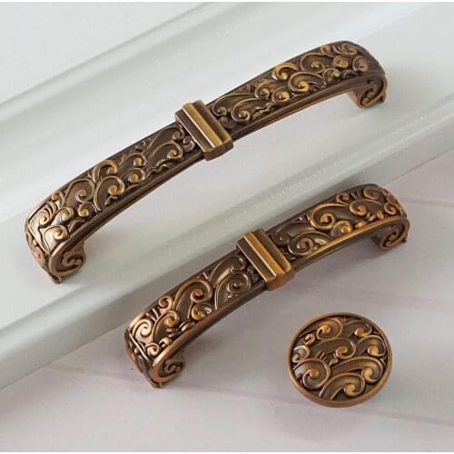 3.75'' 5'' Door Handles Pulls Knobs Antique Brass Drawer Pull Handles Knobs Dresser Knob Kitchen Cabinet Handles Hardware