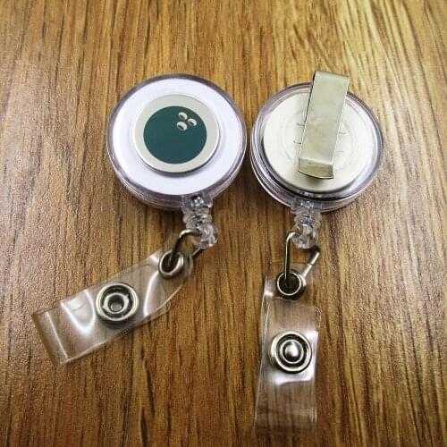Bowling Ball ID Badge Reel for Docter Nurse Teacher Student retractable recoil id badge holder work fun