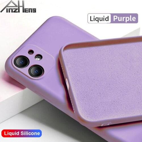 PINZHENG Silicone Phone Case For iPhone X XR XS 11 Pro Max Full Protection Soft Cases For iPhone 7 8 6 6s Plus Phone Back Cover
