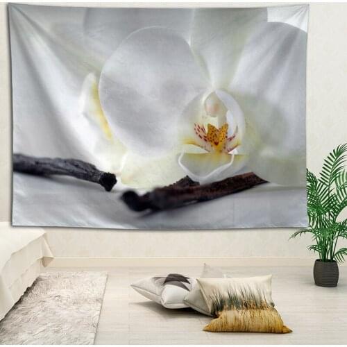Custom High Quality Orchid Hanging Tapestry Home Party Decoration Tapestries Photo Background Cloth Table Cloth Wall Tapes