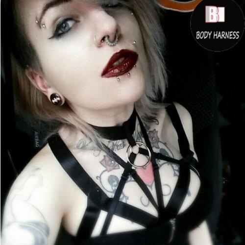 Body harness Punk Harajuku Body Bondage Cage bra Sculpting Body Harness Straps Suspenders Belt for Women harness cage bra