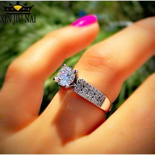 2019 New Top Quality Luxury Engagement Wedding Rings Cubic Zirconia Stone Rings Jewelry For Women anel diamond rings for women