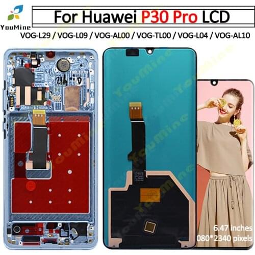 Original For Huawei P30 Pro VOG-L29 LCD Display Panel Touch Screen Digitizer for huawei P30 Pro New Edition P30 Pro 2020 LCD