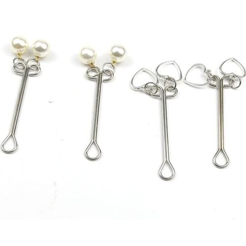 1Pair Metal Heart Nipple Clamps Clips Flirting Teasing Sex Flirt Bondage Slave BDSM Clitoris Clip Sex Toys Adult Game For Women