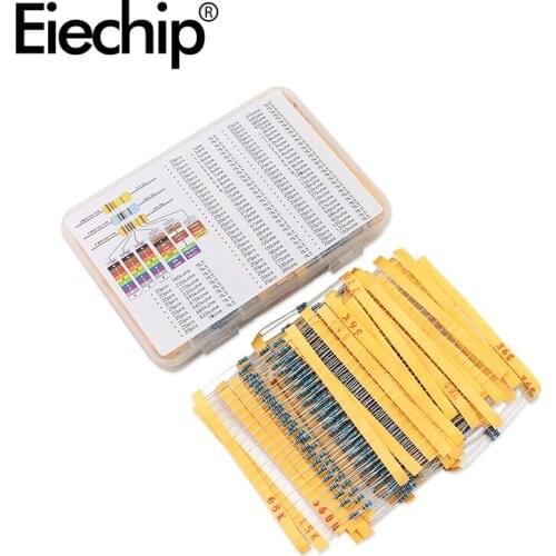 1460pcs/lot 1/4W Resistance 1% Metal Film Resistor Assorted Kit (1 ohm ~ 1M ) 73 Kinds *20pcs DIY Resistors set