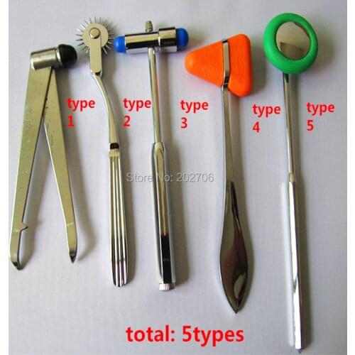 5types/set Multifunction Neurological Personal Care Medical Diagnostic Reflex Hammer Doctor Hammer