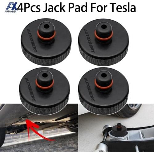 4x For Tesla Model 3 Model S Model X Model Y Car Jack Pad Adapter Rubber Battery & Chassis Protection Black For Lifting Support