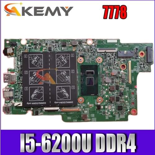 Akemy FOR Dell Inspiron 7778 Laptop Motherboard CN-0KY1XP KY1XP 15264-1 I5-6200U DDR4 mainboard NOTEBOOK PC