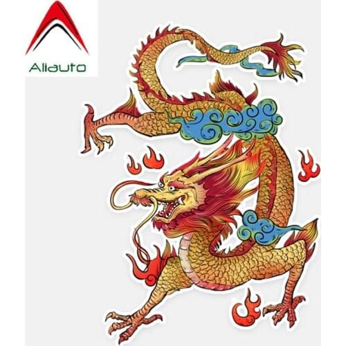Aliauto Fashion Car Sticker Chinese Dragon Totem Decor Vinyl Decal Cover Scratches for Nissan Renault Opel Mazda 3 ,16cm*12cm