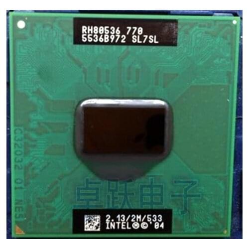 Free Shipping CPU laptop Pentium M 770 CPU 2M Cache/2.13GHz/533/Dual-Core Socket 479Laptop processor PM770 support 915