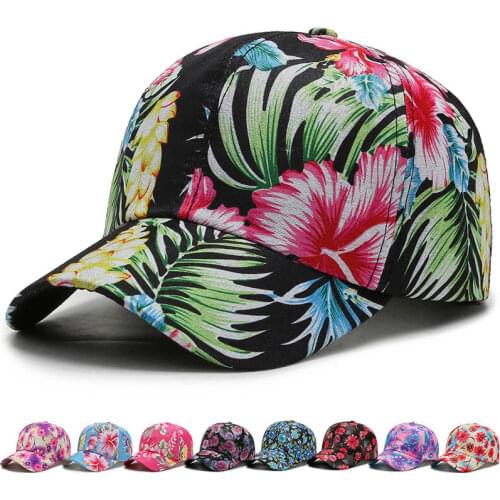 2020 high quality Full Print Flower Baseball Hat Men Women Summer Cap Visor Caps Adjustable Bone Hats Gorras