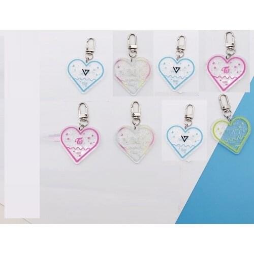 KPOP TWICE seventeen txt x1 NCT keychain Love Flash key buckle Ring pendant luxury key chain wallet chain