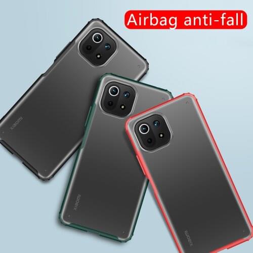 Case for xiaomi mi 11 lite 5g bumper cover on xiaomy mi11lite 11lite light protective phone back coque bag tpu pc matte silicone