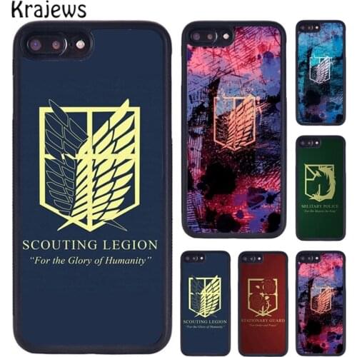 Krajews Attack on Titan Symbol Logo Phone Case For iPhone 5 6S 7 8 plus 11 12 Pro X XR XS Max Samsung Galaxy S6 S7 S8 S9 S10