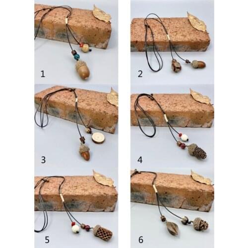 Pine Nuts Elegant Necklaces for Women Charm Retro Pinecone Nut Plant Special Exquisite Gifts for Men Women Jewelry Sweater Chain