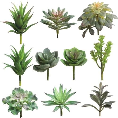 1 Pc Artificial Succulent Simulation Faux Green Plant Flower Arrangement DIY Bonsai Home Living Room Office Garden Decor 2021