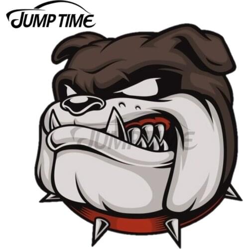 JumpTime 13 x 11.5cm For Angry Bulldog Funny Auto Car Stickers and Decals Trunk Vinyl Waterproof Decal Decoration Fine Car Wrap