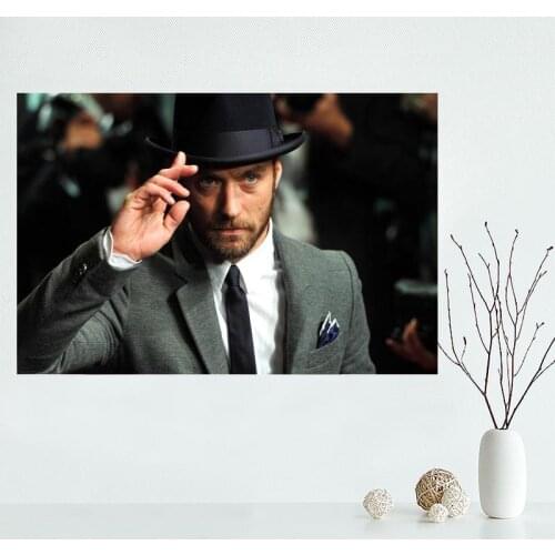 Nice Custom Jude Law Poster Wall For Living Room Art Poster Decoration Silk Fabric Bright Smooth No Frame Morden Print Wall
