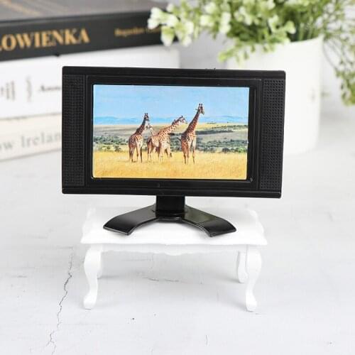 1Pc Mini LCD TV Dollhouse Miniature LCD TV Model Doll House Home Furniture Decor