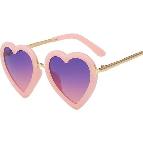 Fashion Trendy Shades for Kids Heart Shaped Cute UV400 Designer Frame Eyewear Baby Girls Sunglasses Sun Glasses