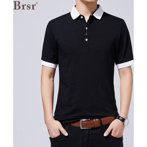 Mans Summer New Poloshirts Collar Cotton Men Casual Print Tee Top Solid Polo T Shirt For Plus Size 5XL Oversized Mens T-shirt