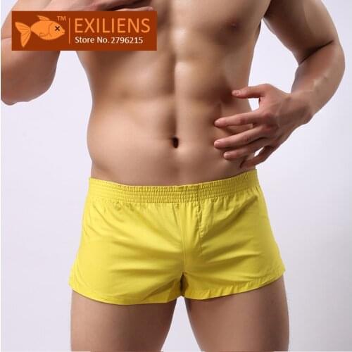 [EXILIENS] Hot Underwear Mens Shorts Boxers Sexy Arrow pants Cotton Panties Male Brand Man Underpants GAY Solid Size M-XXL