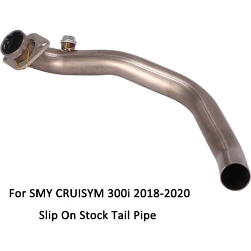 Titanium Alloy Motorcycle Front Link Pipe Modified Connect Section Link Tube Slip On For SMY CRUISYM 300i 2018-2020