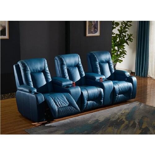First Class Movie Theater Sofa with Genuine Leather cinema electric recliner sofa