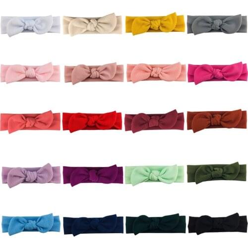 30 Pcs/Lot, 8 Inch Hot Sell Fabric Kids Top Knot Girl Hair Band Bow Turban Headband Wide Headwrap Hairband Hair Baby Accessories