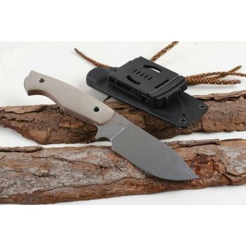 Bor Straight Fixed Blade Knife D2 Blade Fiber Handle G10 Glass Tactical Rescue Pocket Hunting Fishing EDC Survival Tool Knives