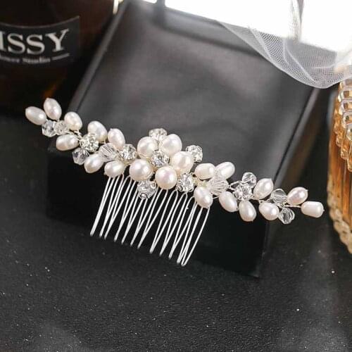 Luxury Handmade Rhinestone Hair Combs Wedding Hair Accessories Crystal Pearls Hairpins Clips Headbands Bride Hair Ornaments
