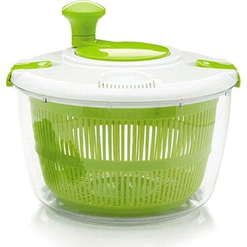 Salad Spinner Large 5 Quarts Fruits and Vegetables Dryer BPA Free Quick Dry off Ease for Tastier Salads and Faster Food Prep