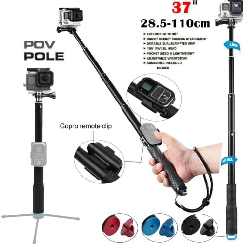 Go pro selfie stick Extendable Aluminum Handheld Monopod for GoPro Hero7 6 Hero5 4 3+ SJCAM Xiaomi yi action camera Accessories