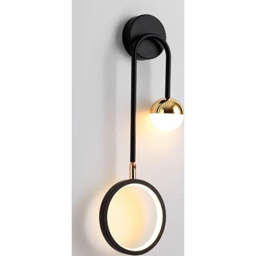 Nordic LED Wall Lamp Bedroom Bedside Lamps Modern Creative Living Room Hotel Aisle Wall Light Indoor Home Lighting Fixtures