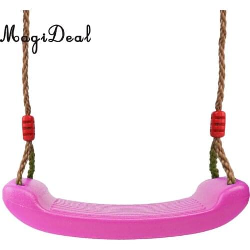 Outdoor Swing Set 4CM Thick Seat with Adjustable Ropes Playground Accessory for Kids Children Outdoor Toy 3Colors